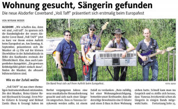 Wohnung gesucht, Sängerin gefiunden